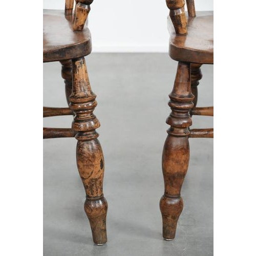 Set of 2 Antique English Captain Chairs/ Side Chairs/ Office Chairs from the Early 19th Century, Set of x For Sale - Image 11 of 16