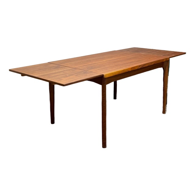Vintage Vejle Stole & Mobelfabrik Danish Teak Mid Century Modern Draw Leaf Dining Table For Sale