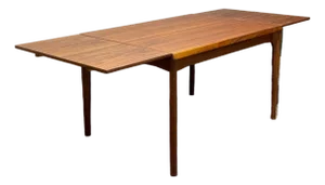 Vintage Vejle Stole & Mobelfabrik Danish Teak Mid Century Modern Draw Leaf Dining Table
