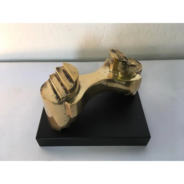 Abstract Sculpture in Brass by Eli Riva, Italy, 1985 For Sale - Image 3 of 11