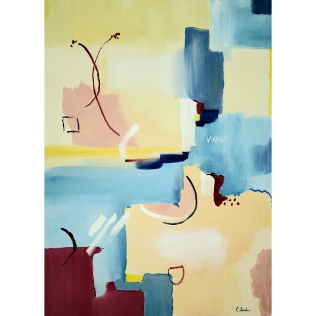 "Embrace" Contemporary Abstract Expressionist Oil Painting by Christine Frisbee For Sale