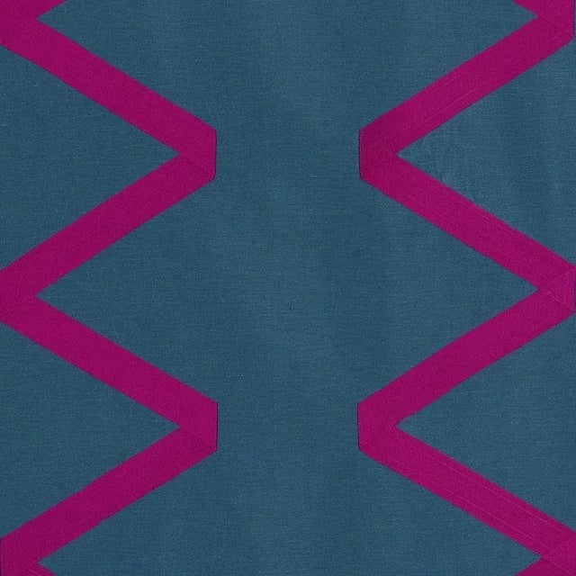 Schumacher Legere Fabric in Midnight For Sale