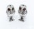 Mid-Century Modern Elizabeth II English Silver Owl Salt Shakers by Richard Comyns, London, 1967, Set of 2 For Sale - Image 3 of 14