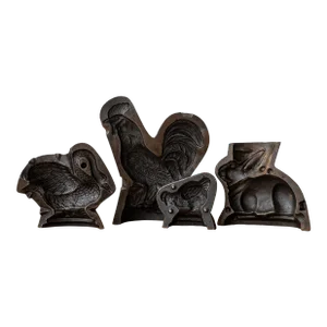 Antique Chocolate Molds, C.1890 - Set of 4