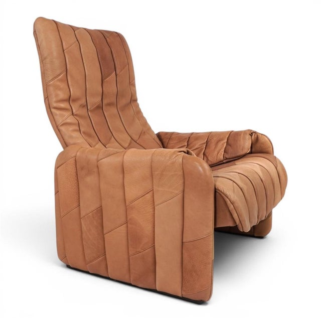 Set of DS 50 Patchwork Lounge Chair in Buffalo Leather with Ottoman from de Sede, 1970s For Sale - Image 15 of 18