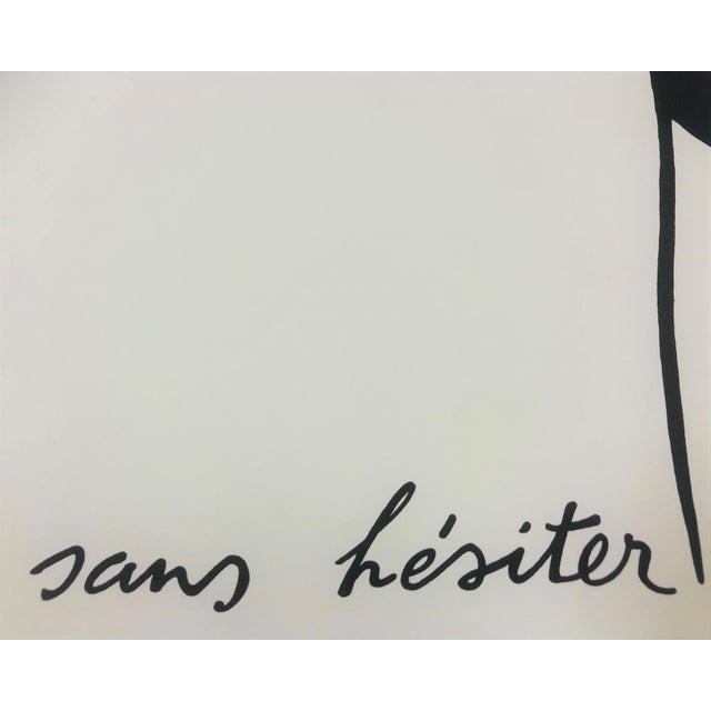 Original Vintage Le Rouge Baiser Offset Lithograph Poster Linen Backed on Canvas by René Gruau, 1970s For Sale - Image 11 of 18