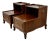 Heritage Henredon Walnut Tables French Louis XV 2 Tier Step Side End Pair 60s For Sale