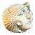 Vintage Sculptural Stoneware Face Planter For Sale