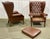 Chesterfield Wingback Armchairs in Brown Leather, 1970s, Set of 2 For Sale - Image 3 of 15