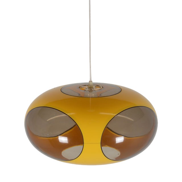 Space Age UFO Pendant Lamp Bug Eye attributed to Massive, 1970s For Sale
