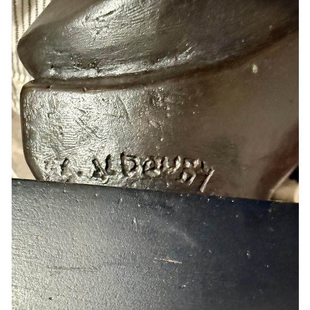 Bronze Zvi Aldouby, Modernist Israeli Bronze Sculpture Abstract Mother & Child Zvi Yehuda Aldouby For Sale - Image 8 of 17