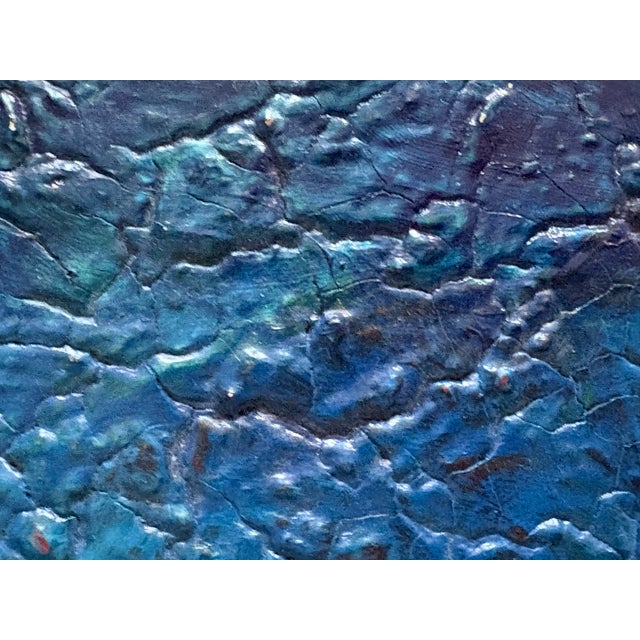 1980s Oil Painting - Ocean Blue For Sale - Image 11 of 13