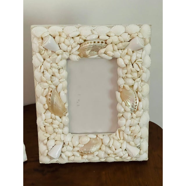 Pair of Vintage Sea Shell Encrusted Picture Frames For Sale In Miami - Image 6 of 7