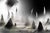 Eclipse on Q'sh presents a mesmerizing landscape where jagged peaks emerge from a shroud of mist, suggesting an...