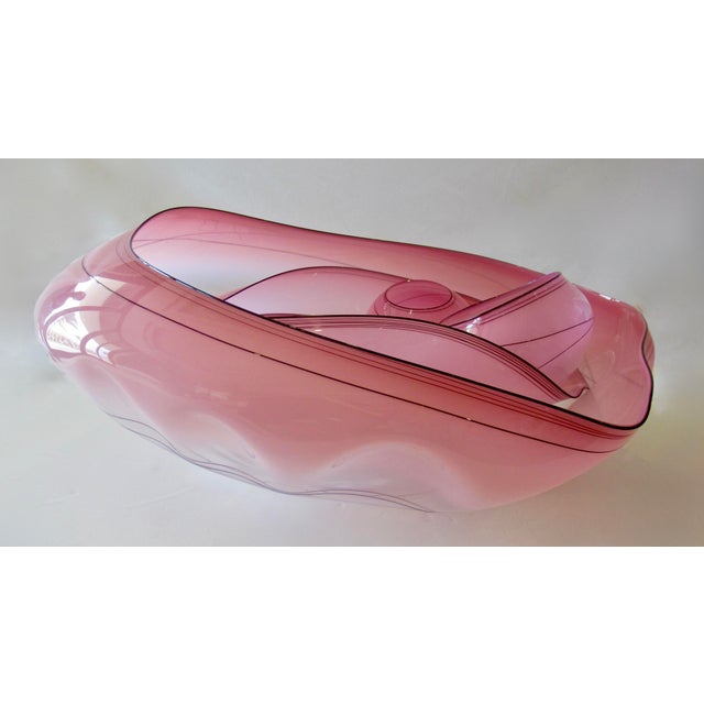 Vinatge: Late C.1970's, Pink "Glass Basket," Series in soft pink variations. This set or series is comprised of 8-Pieces,...