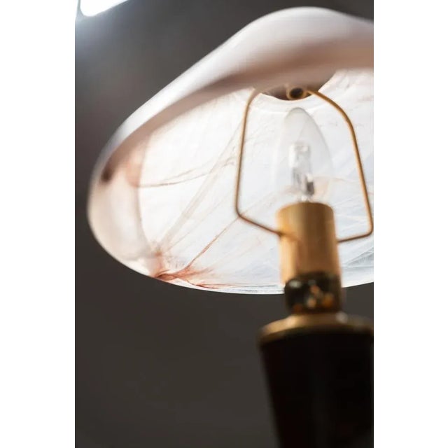 Wood Murano Glass Mushroom Table Lamps, 1970s, Set of 2 For Sale - Image 7 of 10