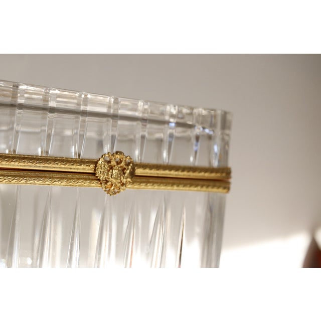 Mid 20th Century Fabergé Crested 24k Gold Crystal Clawfoot Baccarat Style Box, Signed by Tatiana Fabergé For Sale - Image 5 of 18