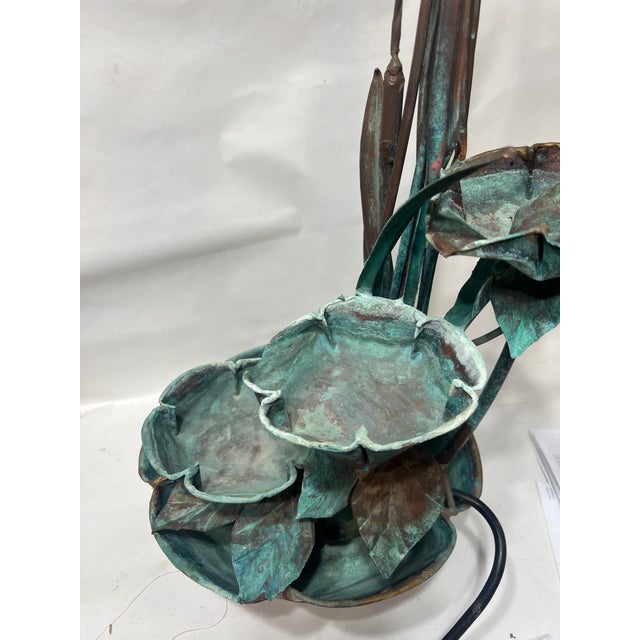Verdigris Late 20th Century Boho Verdigris Abstract Copper Fountain For Sale - Image 8 of 17