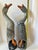 Early 20th Century Hand Carved and Painted Wooden Goose Sculptures - A Pair For Sale - Image 12 of 12