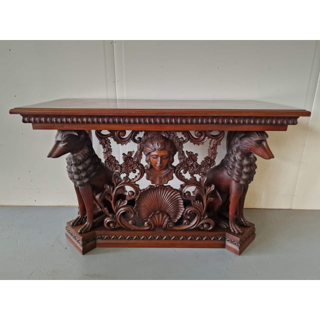 Neo-Renaissance Style Mahogany Console For Sale - Image 10 of 10