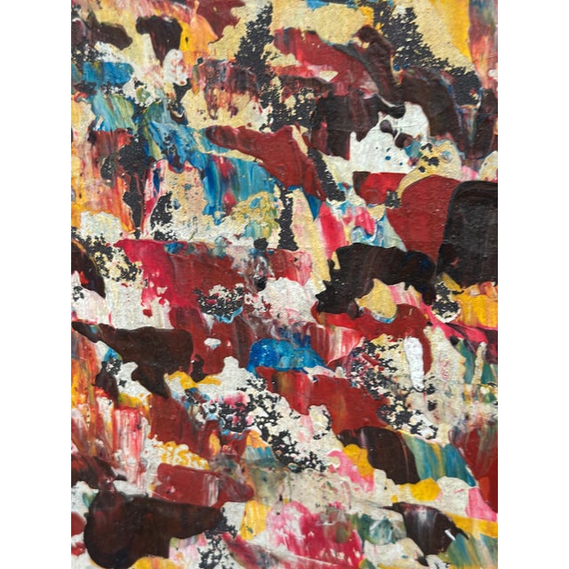 R. Avind, Abstract Composition, 1960s, Oil on Panel For Sale - Image 15 of 17