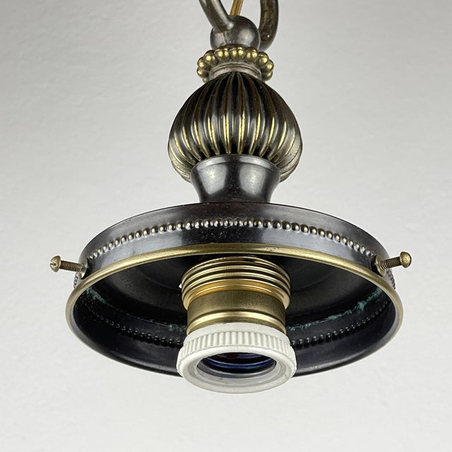 Vintage Yelllow Murano Sphere Ball Pendant Lamp, Italy, 1970s For Sale - Image 15 of 18