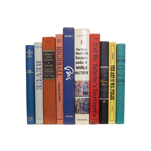 Transitional Decorative Books - Vintage Mix Oversized Book Bundle - 1 Foot of Books For Sale - Image 3 of 4