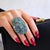 Bochic “Orient” Vintage Sapphire, Garant & Blue Opal Set In 18K Gold & Silver For Sale - Image 9 of 12