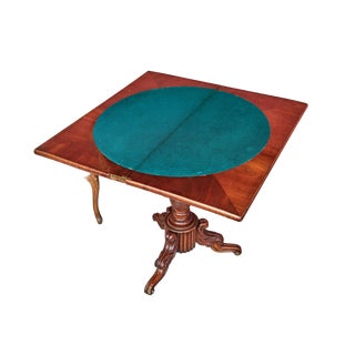 Antique Extendable Game Table For Sale