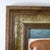 Charming Mid-Century Americana Folk Art oil painting depicting a vibrant, narrative barnyard scene. This delightful...