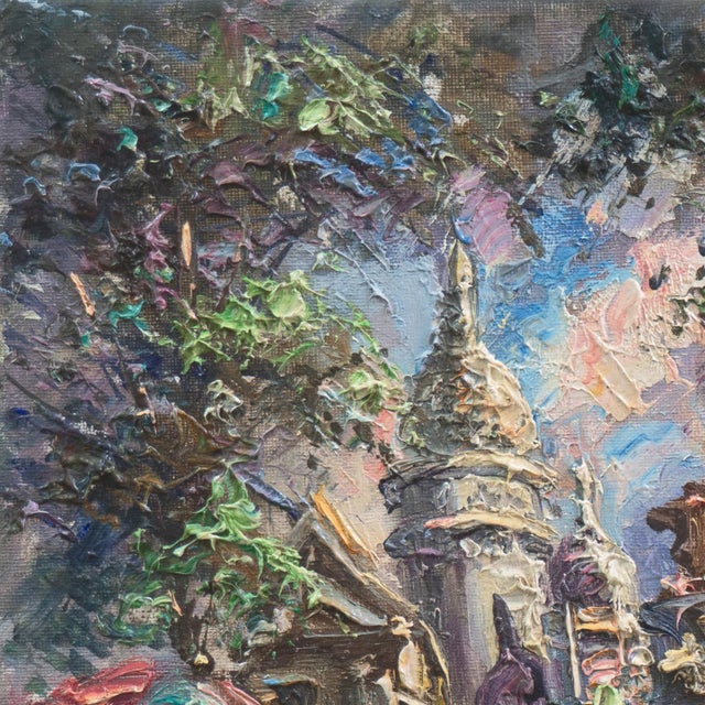 'Montmartre, La Place Du Tertre en Été' by Jean Marie Couillard, 1970, Paris in Summer, Nancy, Parisian Street Scene For Sale In Monterey, CA - Image 6 of 10