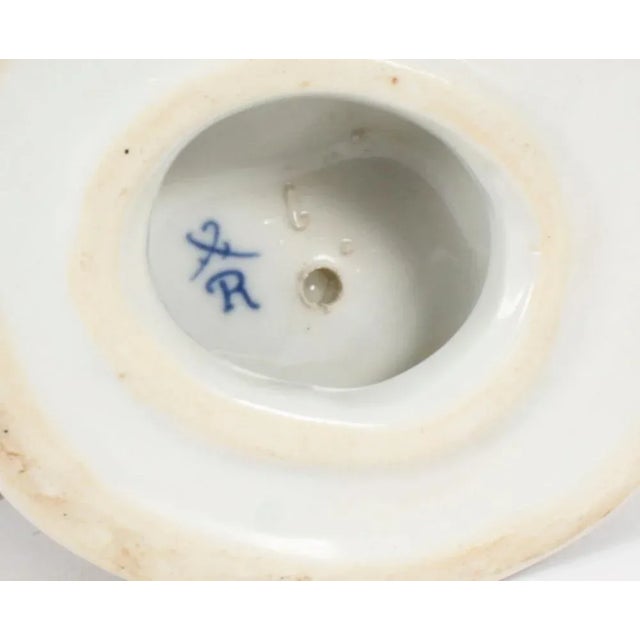 Vintage 20th Century Delightful Dresden Porcelain Spill Vases, 1980s, Set of 2 For Sale - Image 15 of 18