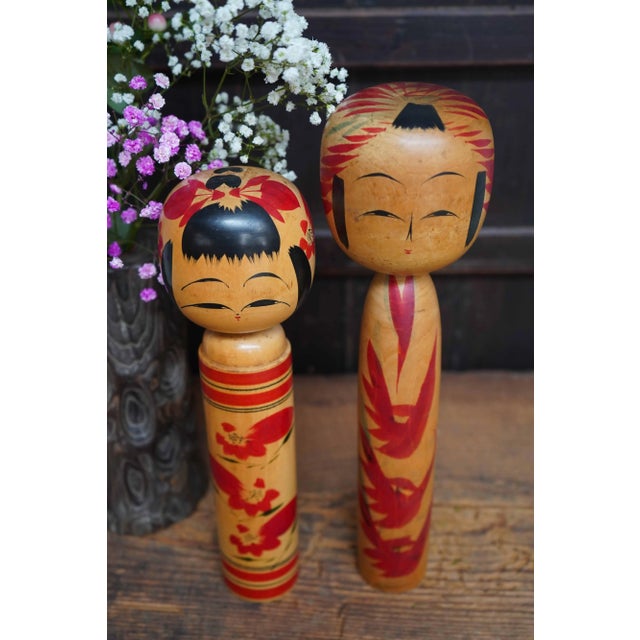 Vintage Traditional Kokeshi, Japan, 1950s, Set of 2 For Sale - Image 6 of 9