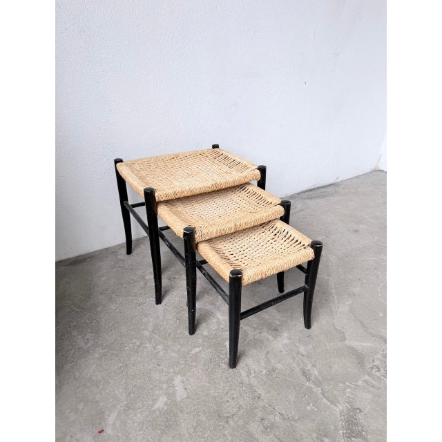 Italian Stools by Spinetto Chiavari, 1960s, Set of 3 For Sale - Image 13 of 18