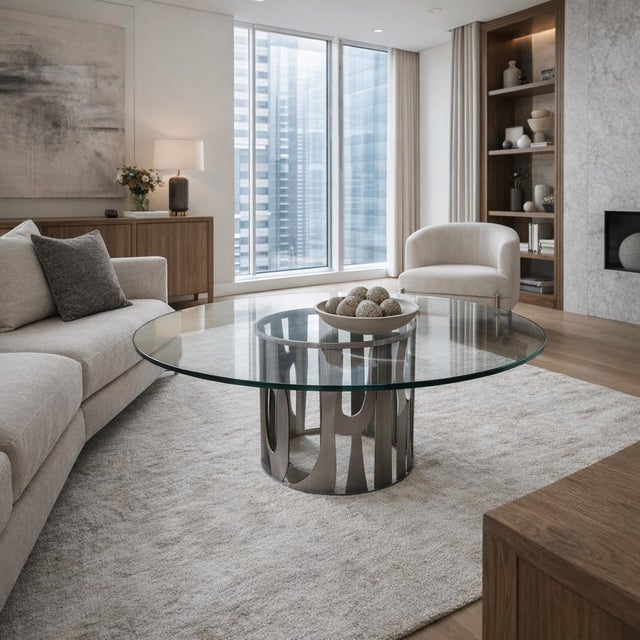 This table is a statement piece for any interior, standing out for the strong visual contrast between its sculptural iron...