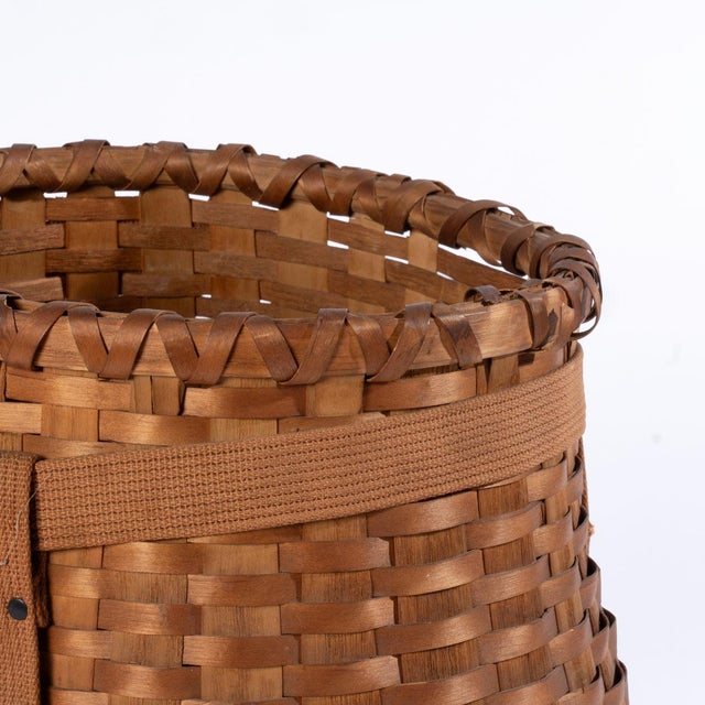 Brown 1940s Vintage Adirondack Pack Basket For Sale - Image 8 of 11