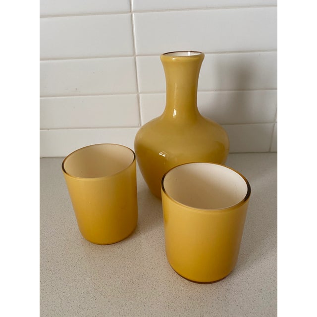 Mid-Century Murano Cased Glass Set, Glasses and Vase - 3 Pieces For Sale In Los Angeles - Image 6 of 6