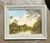 Green Vintage Landscape Oil Painting on Board For Sale - Image 8 of 15