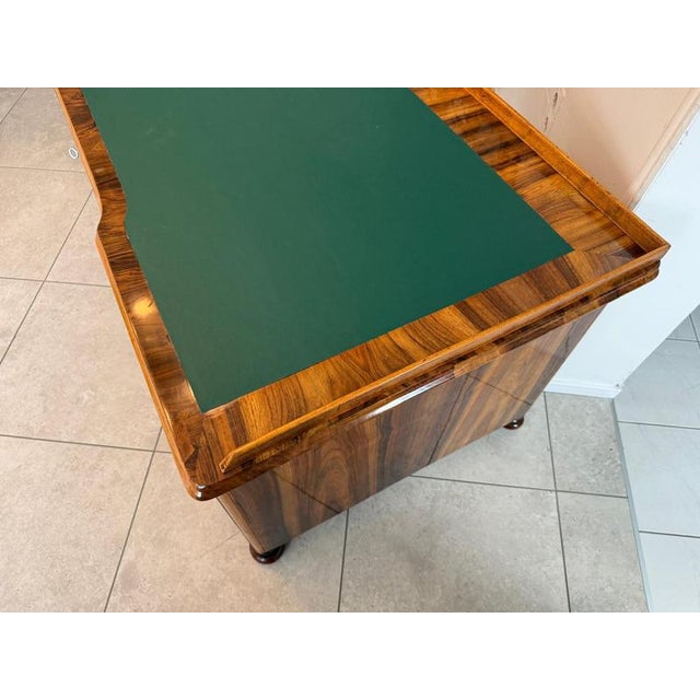 Brown Large Biedermeier Desk with Leather For Sale - Image 8 of 18