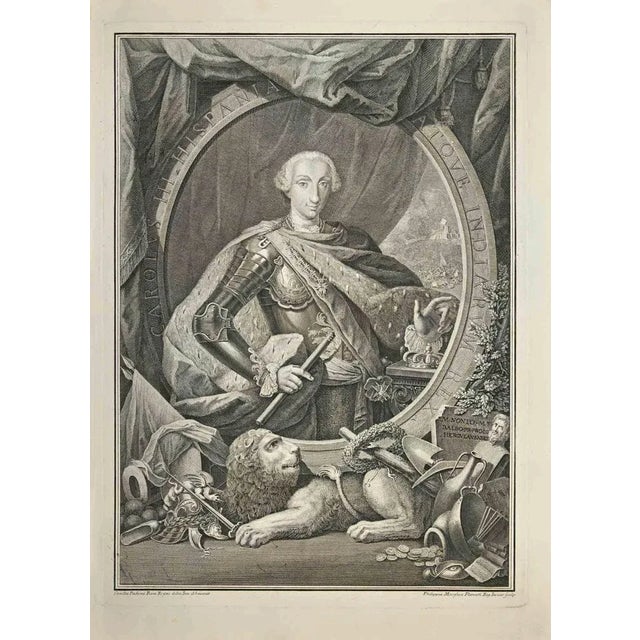 Charles III, King of Spain is an etching on paper realized by Filippo Morghen after Camillo Paderni in the 1760s. Signed...