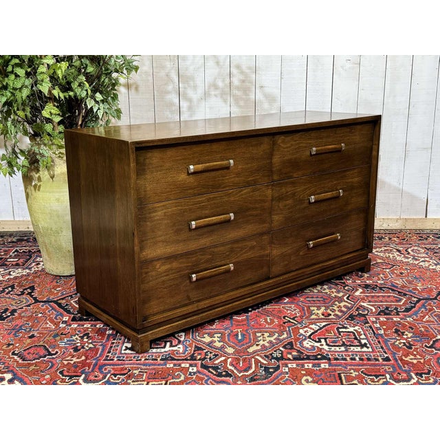 Art Deco Style Chest of Drawers in Walnut and Oak, 1950s For Sale - Image 17 of 18