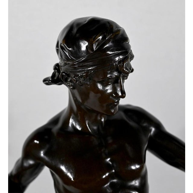Metal E. Drouot, Allégorie de la Poésie, 1900, Bronze For Sale - Image 7 of 18