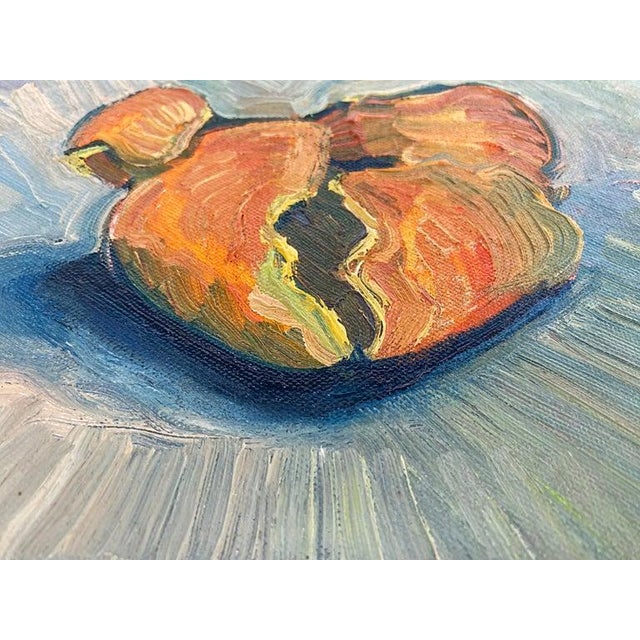 Vintage Warren Fischer Still Life Abstract Oil Painting, Figurative Offered for sale is a figurative still-life abstract...