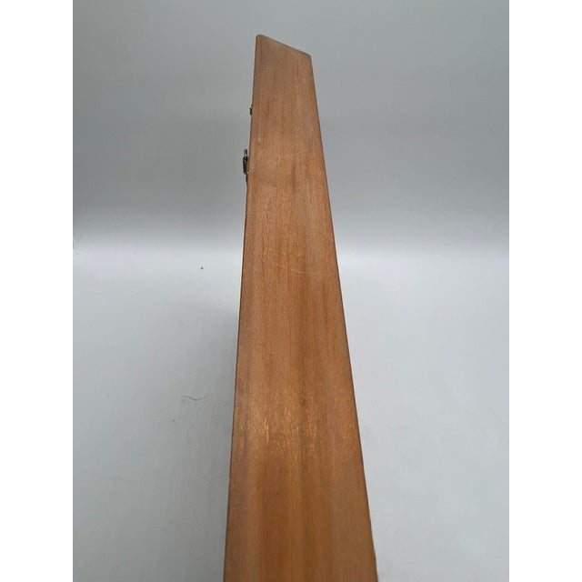 Japanese Vintage Japanese Framed Ceramic Art – Blue Floral Design on Oval Porcelain Plaque For Sale - Image 3 of 7