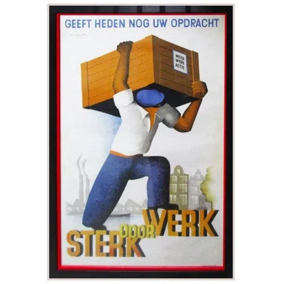 The translation for this impressive Dutch poster ('strengthened through work') gives the viewer no doubt of the message: a...