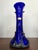 Magnificent cobalt blue mouth-blown glass vase, crafted by the renowned Silice Création glassworks in Biot. This vase is...