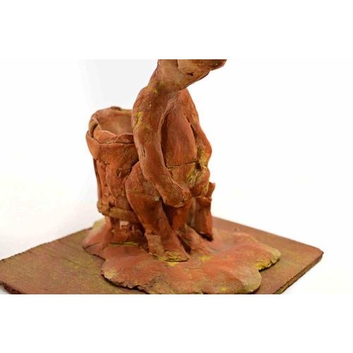 Painted terracotta sculpture realized by sirio pellegrini in 1960s. Good condition. Sirio pellegrini, born in rome on...
