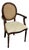 Bombay Company Traditional Oval Cane-Back Armchair For Sale