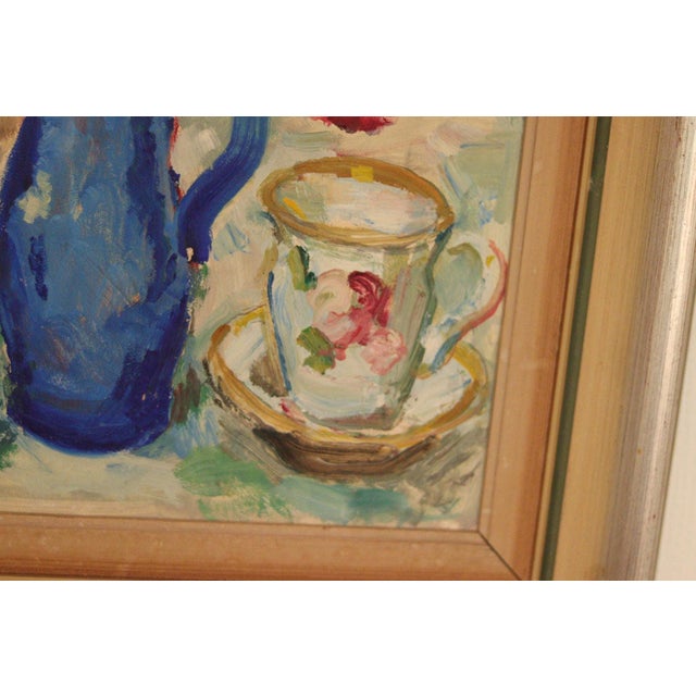 Karl Enoch Ohlsson, Tea, 1960s, Oil on Panel, Framed For Sale - Image 14 of 18
