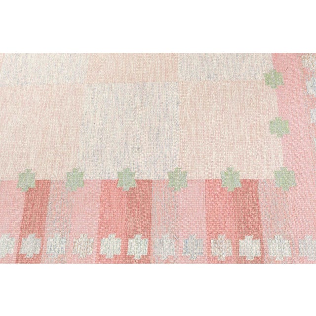 Pink Vintage Swedish Flat-Weave Rug by Agda Österberg, at Doris Leslie Blau For Sale - Image 8 of 10
